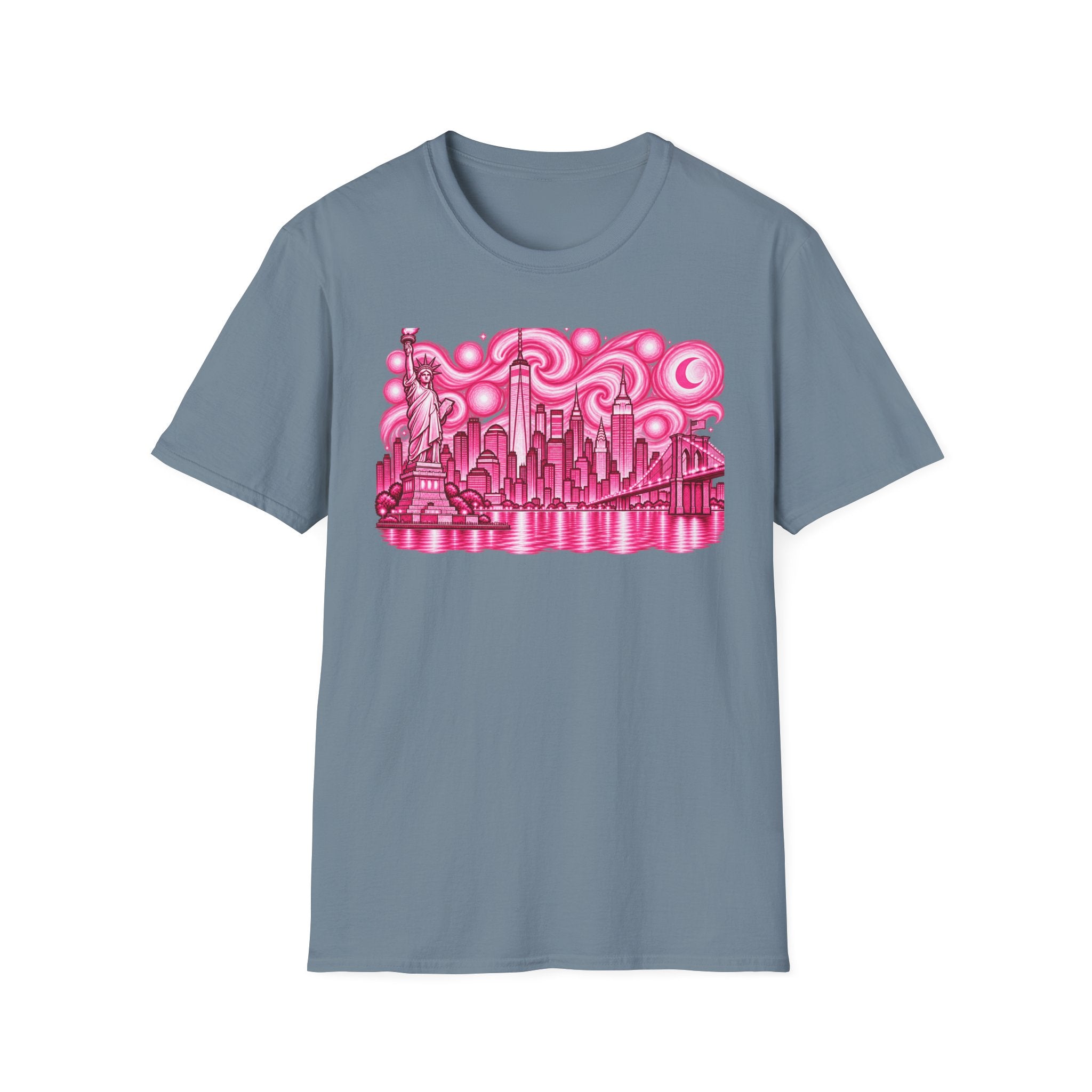 Pink New York City Skyline T-Shirt