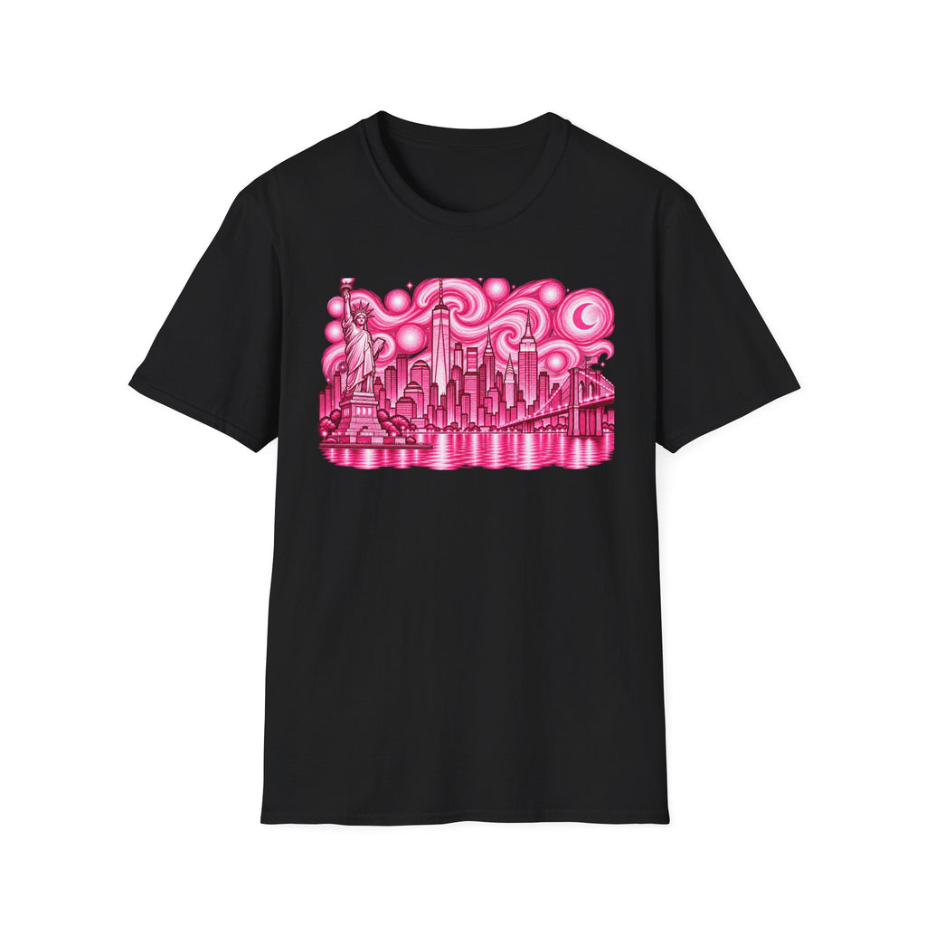 Pink New York City Skyline T-Shirt
