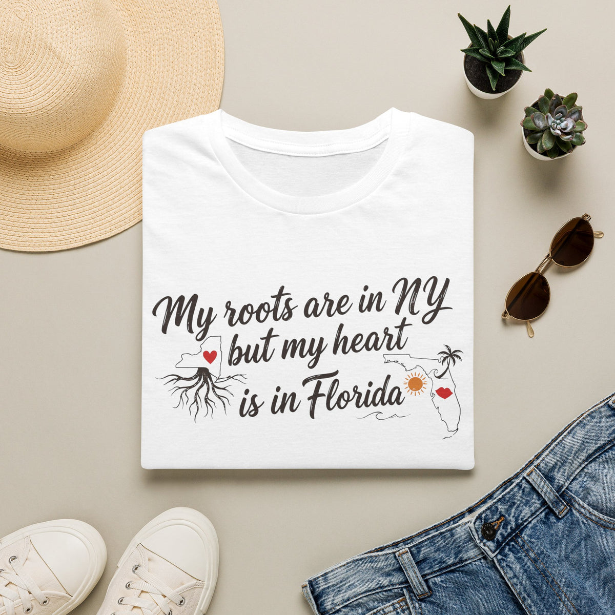 My Roots are in NY and heart is in FL III T-Shirt