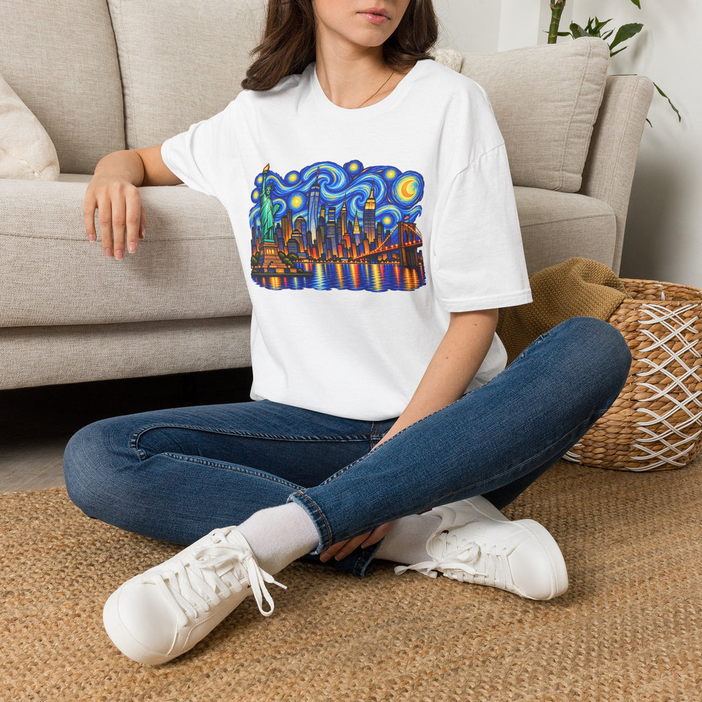 Starry Night New York Skyline T-Shirt