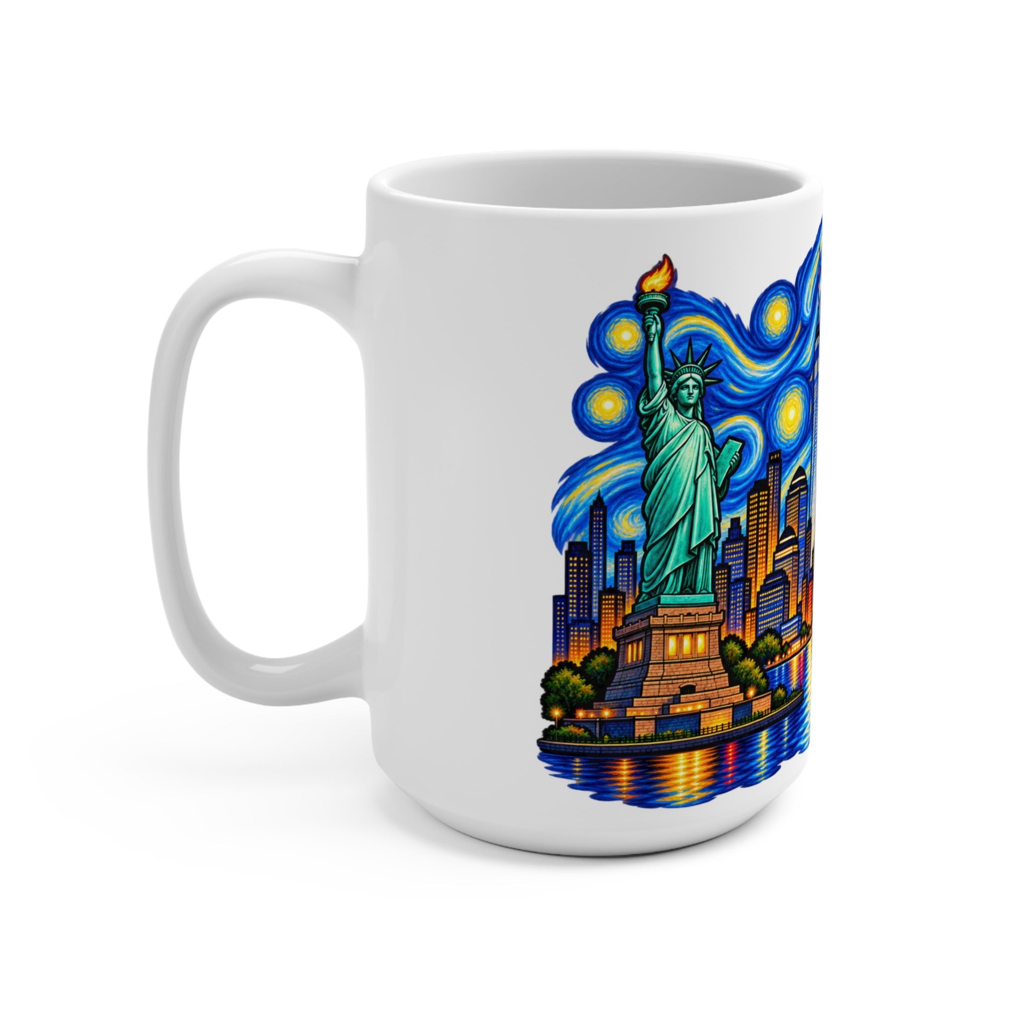 Starry Night New York City Skyline Mug