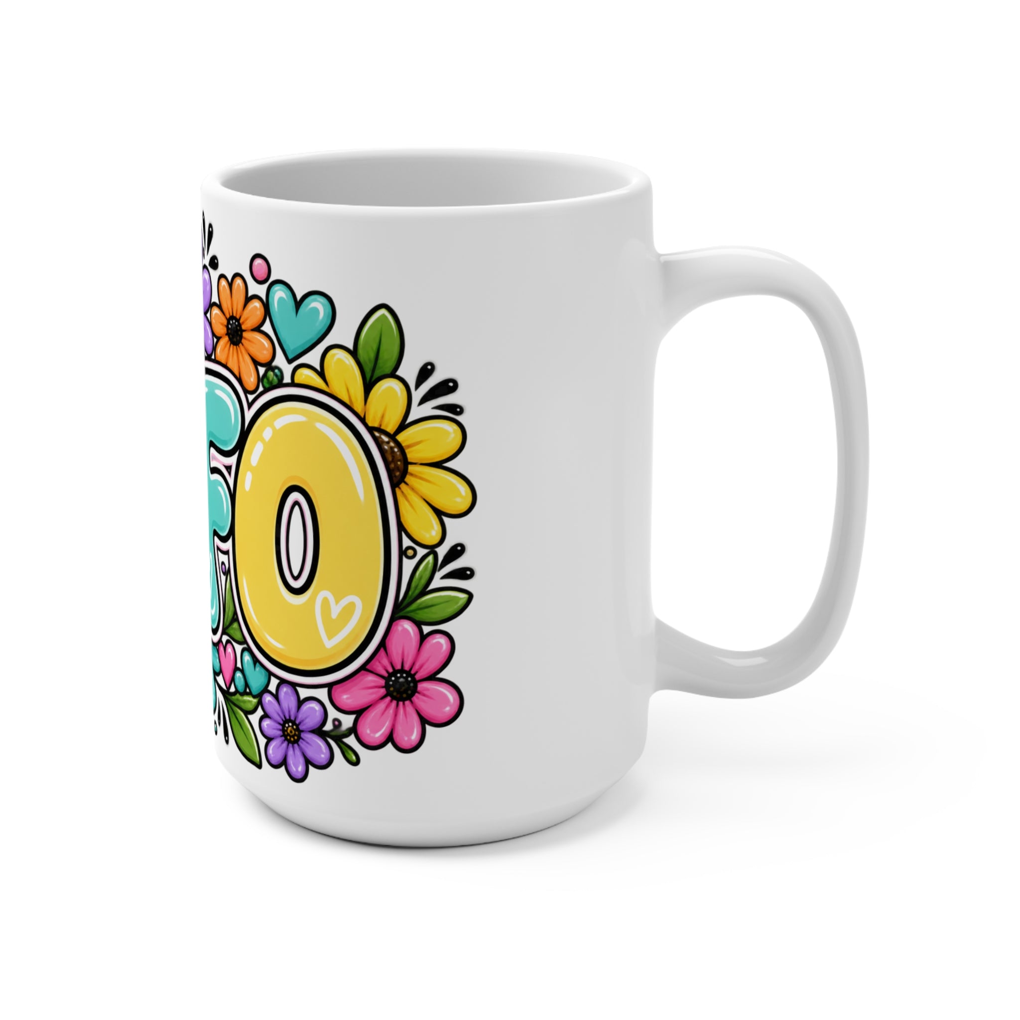 FAFO Bright Floral Lettering Mug
