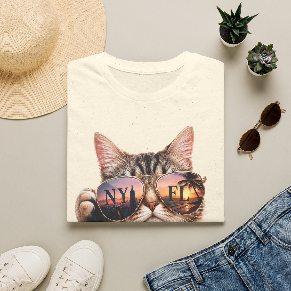 Cool Cat Transplant NY to FL T-Shirt