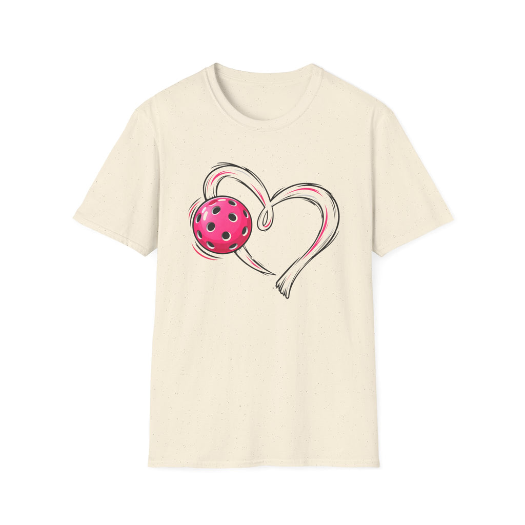 Pink Pickle Ball Heart T-Shirt