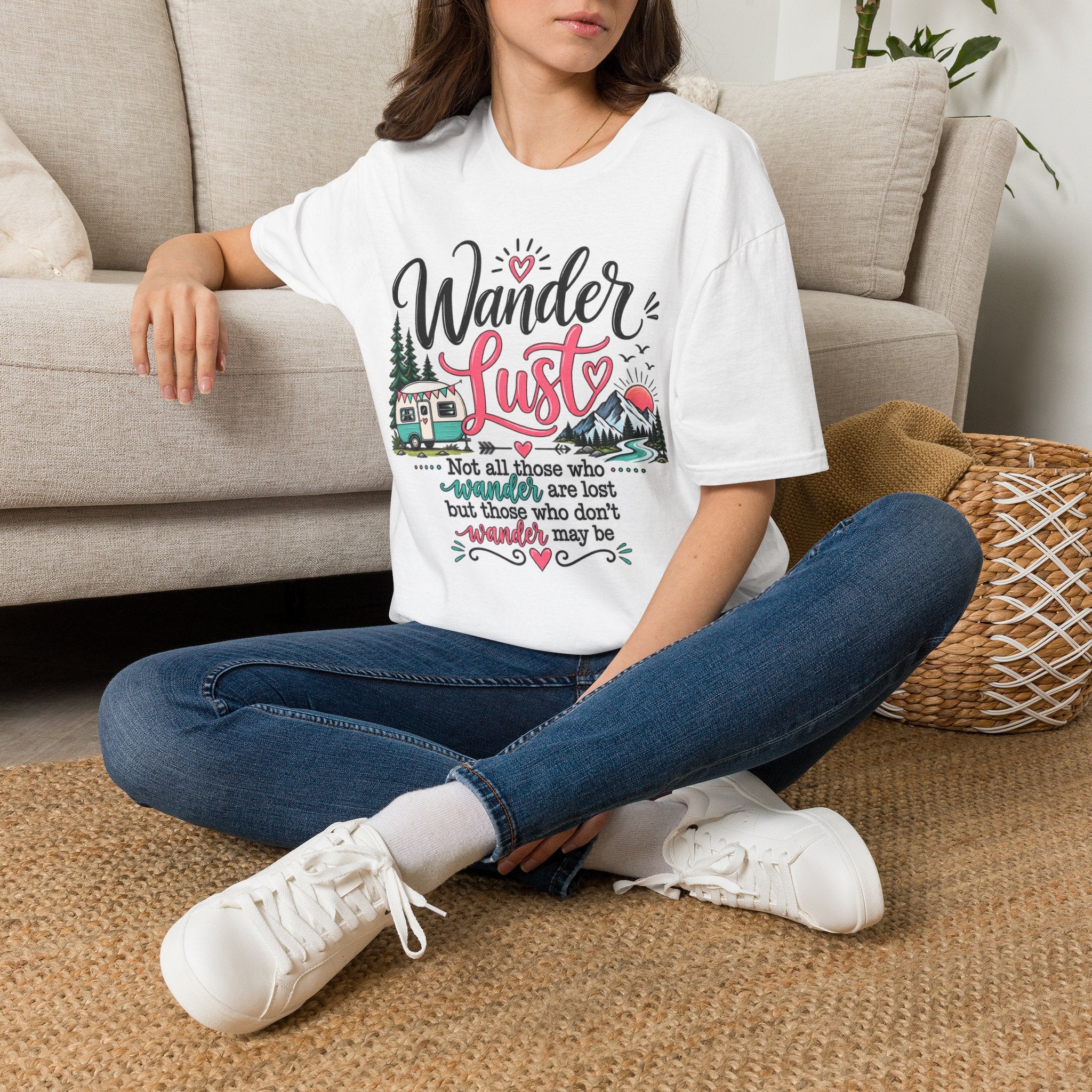 Wanderlust Mountains Camper T-Shirt