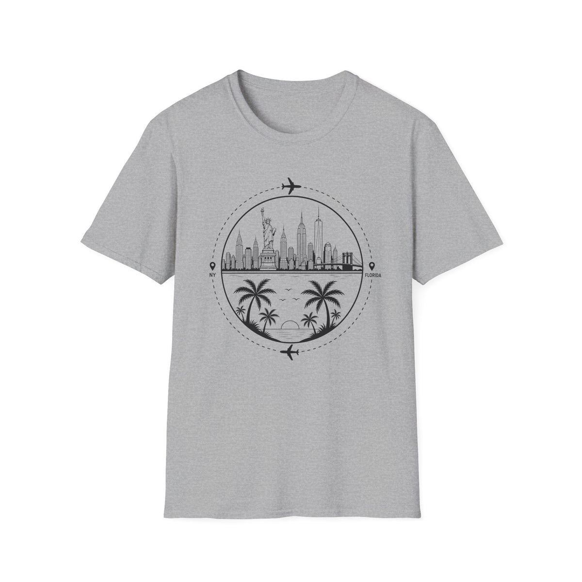 NY to FL Sphere T-Shirt