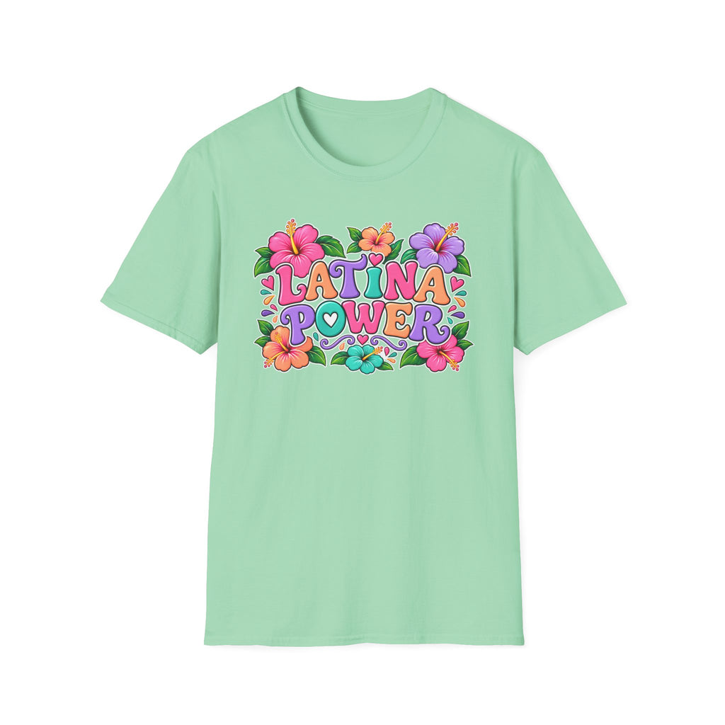 Latina Power Floral Retro T-Shirt
