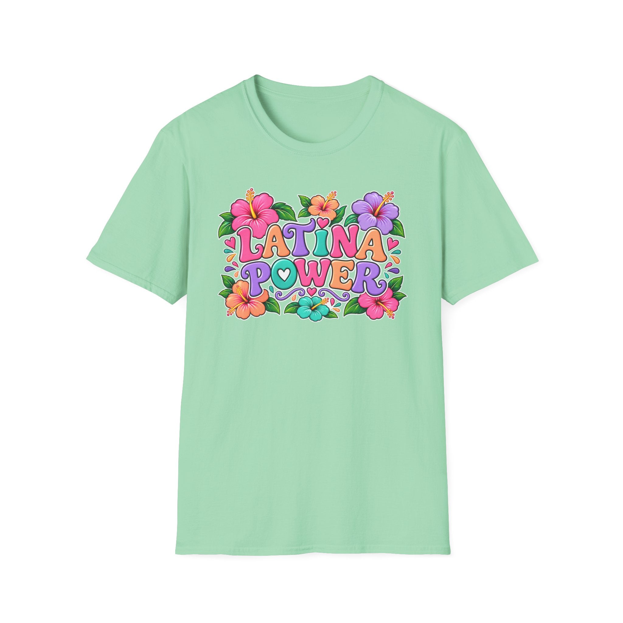 Latina Power Floral Retro T-Shirt