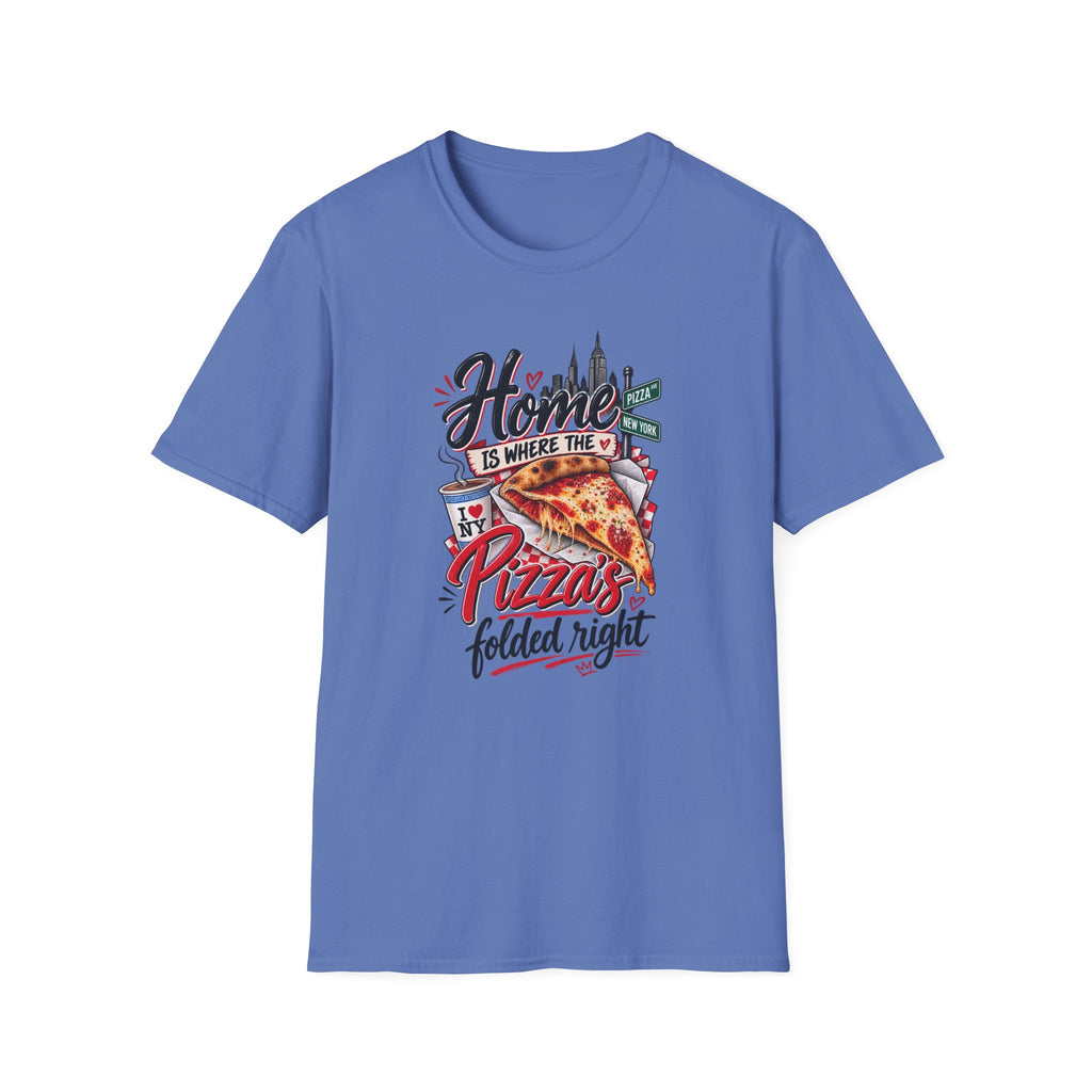 Home Is Where the Pizza Is Folded Right T-Shirt
