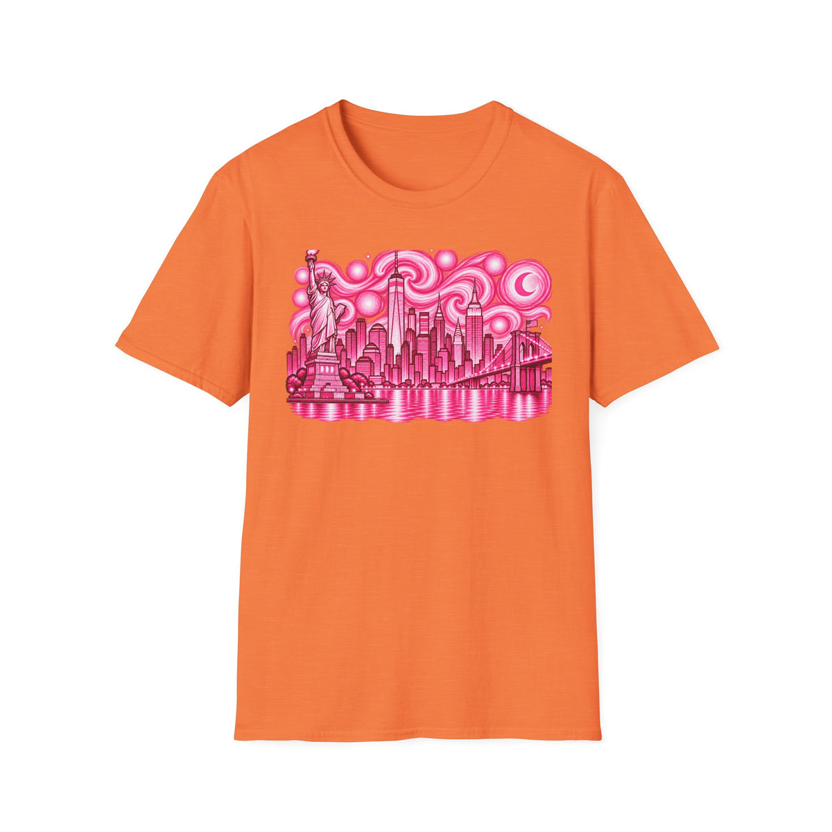 Pink New York City Skyline T-Shirt