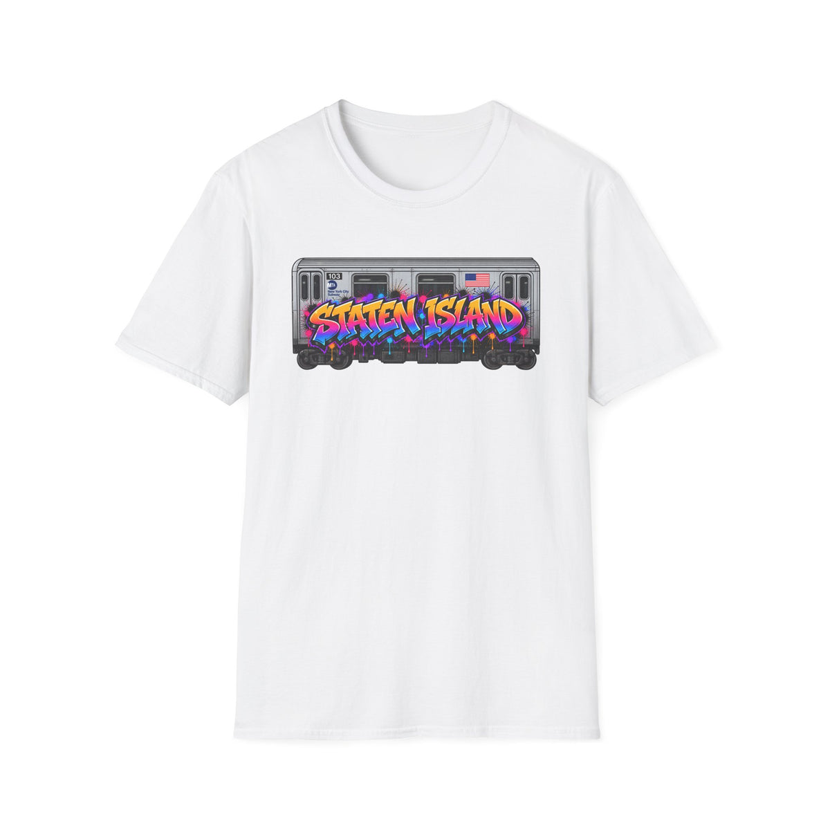 Staten Island Graffiti Subway Car T-Shirt