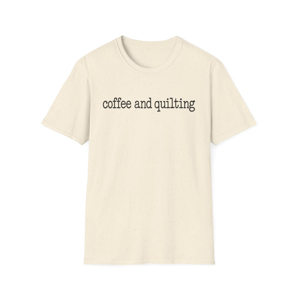 Coffee and Quilting Typewriter Logo T-Shirt