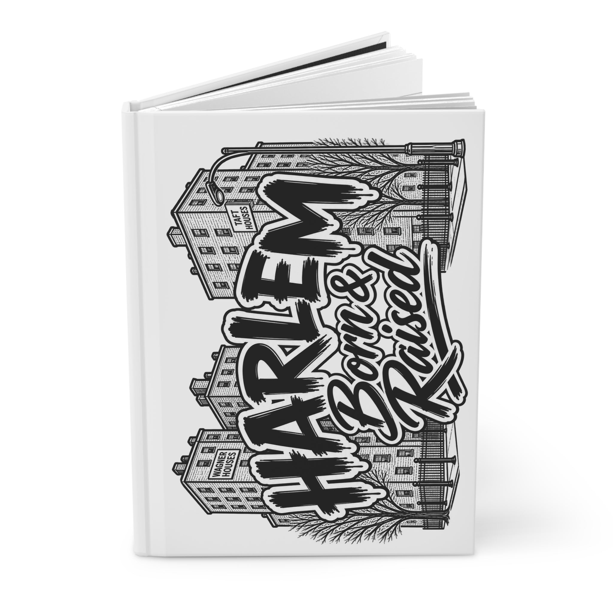 Harlem Born & Raised (BLACK) - Journal Hardcover