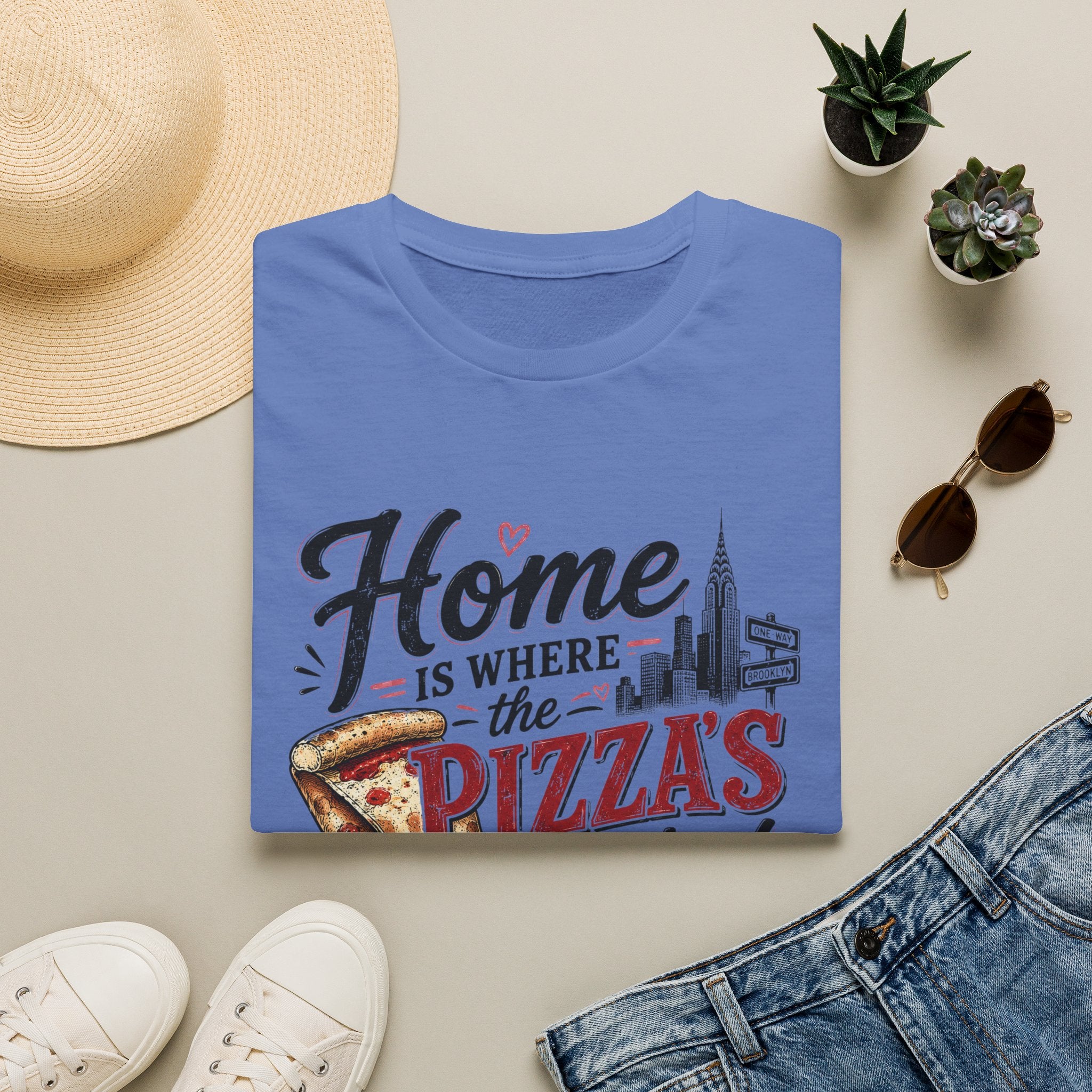 Home Is Where the Pizza Is Folded Right II T-Shirt