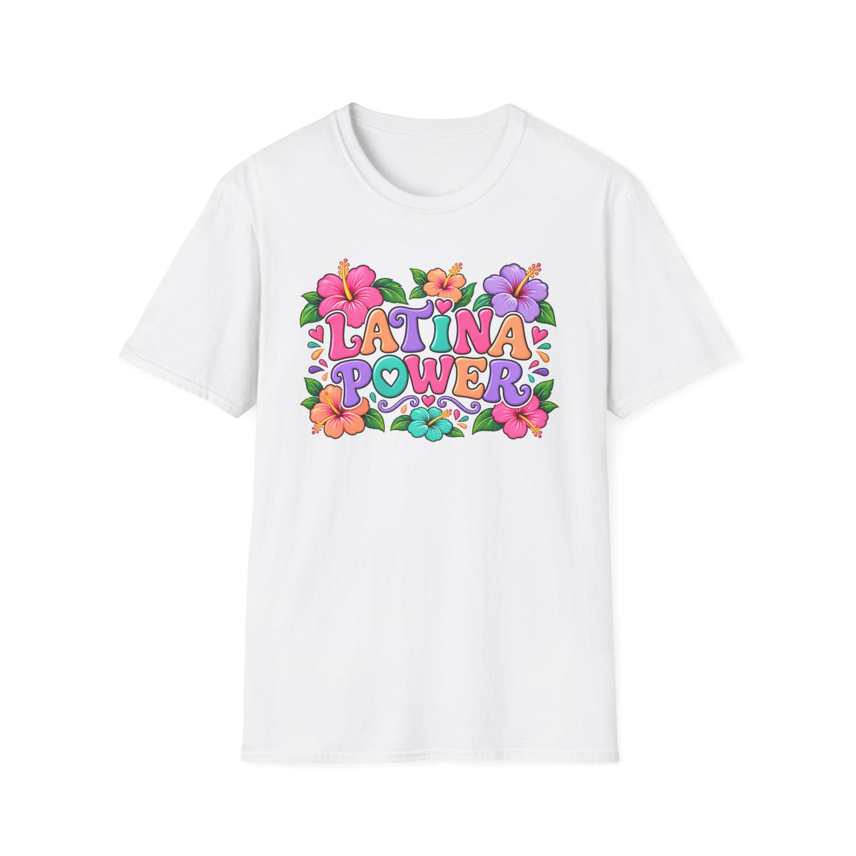 Latina Power Floral Retro T-Shirt