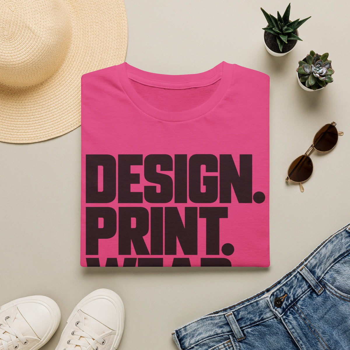 Design. Print. Wear. Graphic Tee — Bold Typography T-Shirt