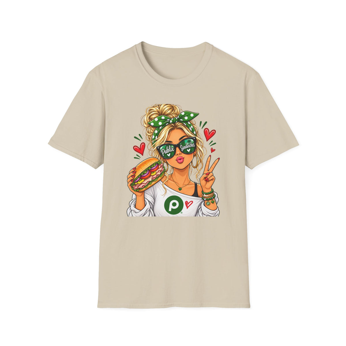 Publix Sandwiches Influencer Girl (Black Hair) T-Shirt