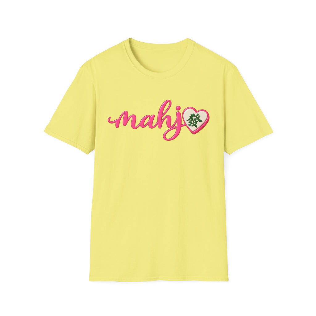 Mahj Pink Script T-Shirt