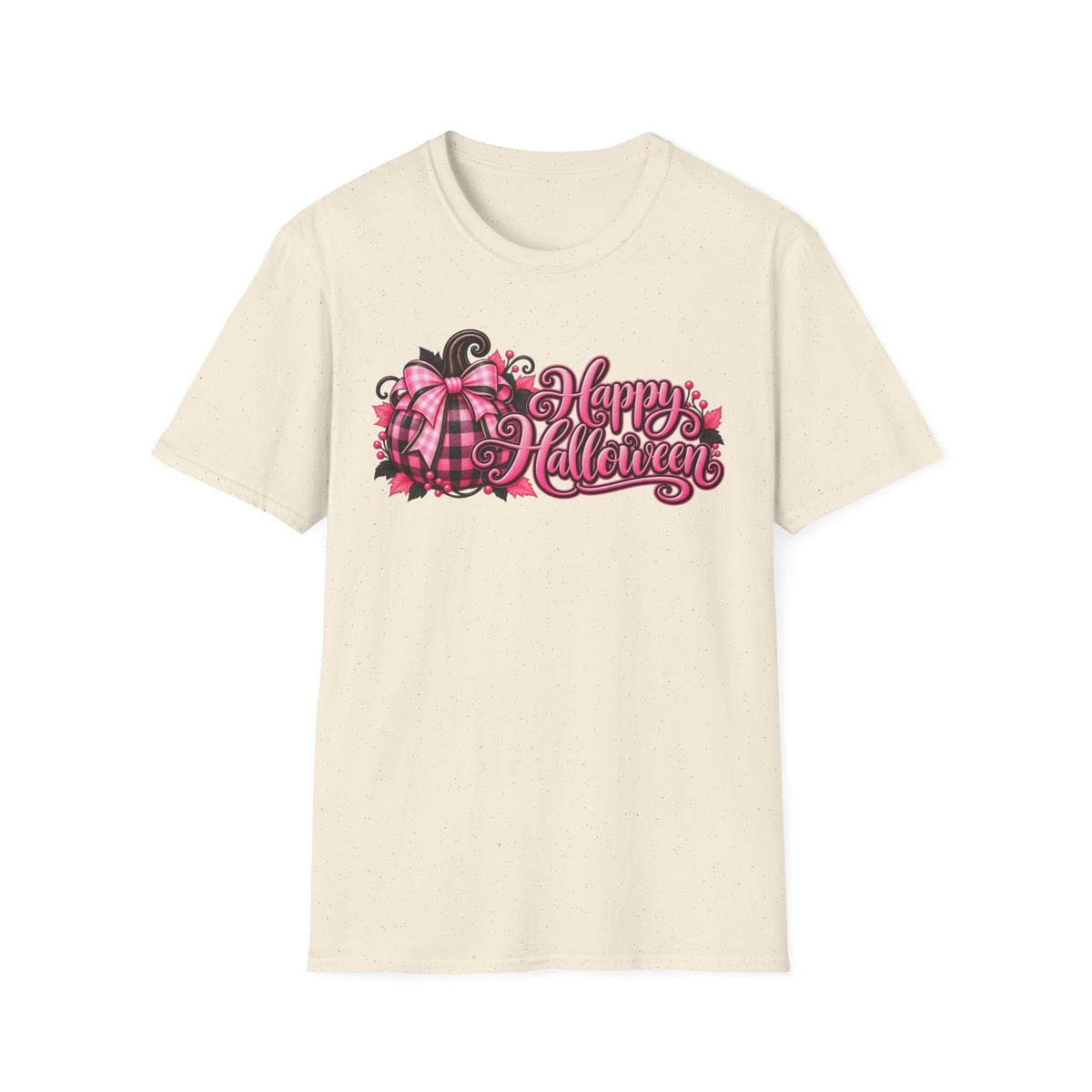Happy Halloween Plaid Pumpkin T-Shirt