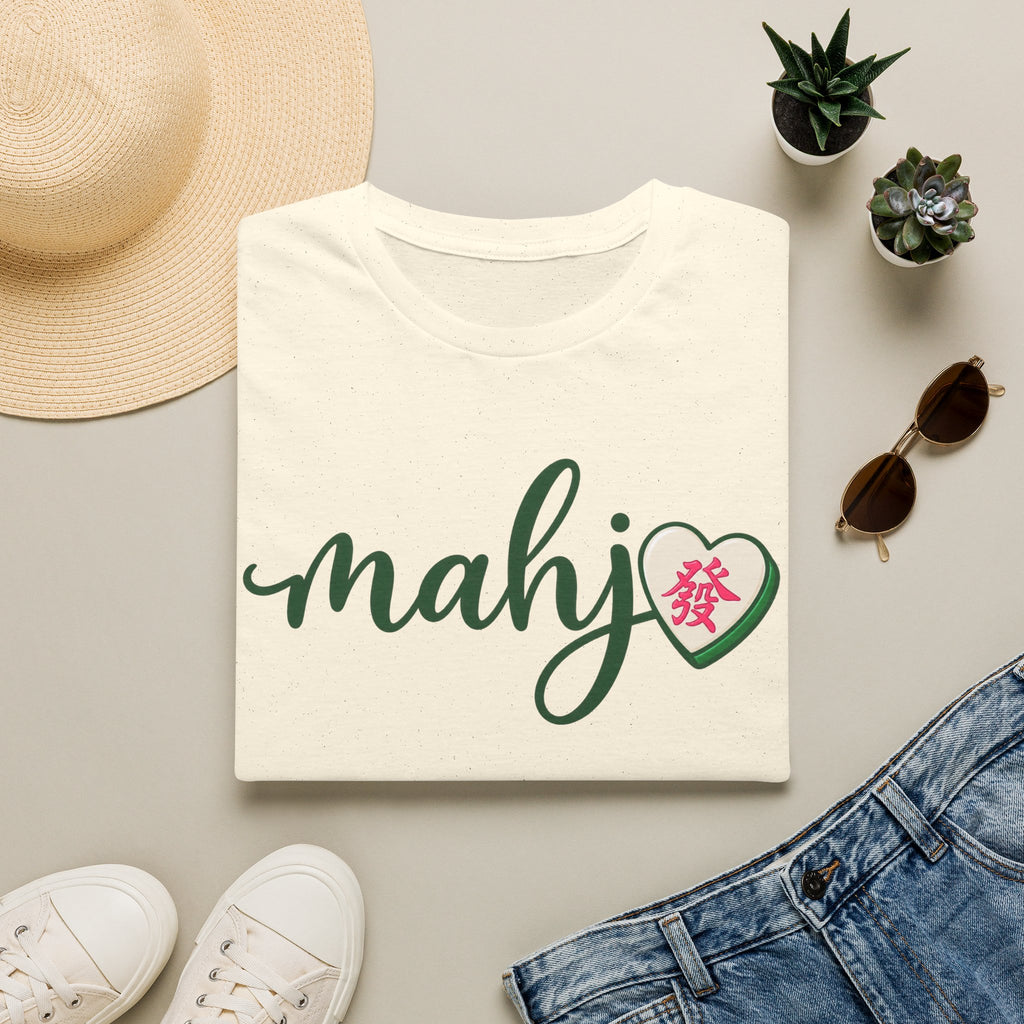 Mahj Green Script T-Shirt