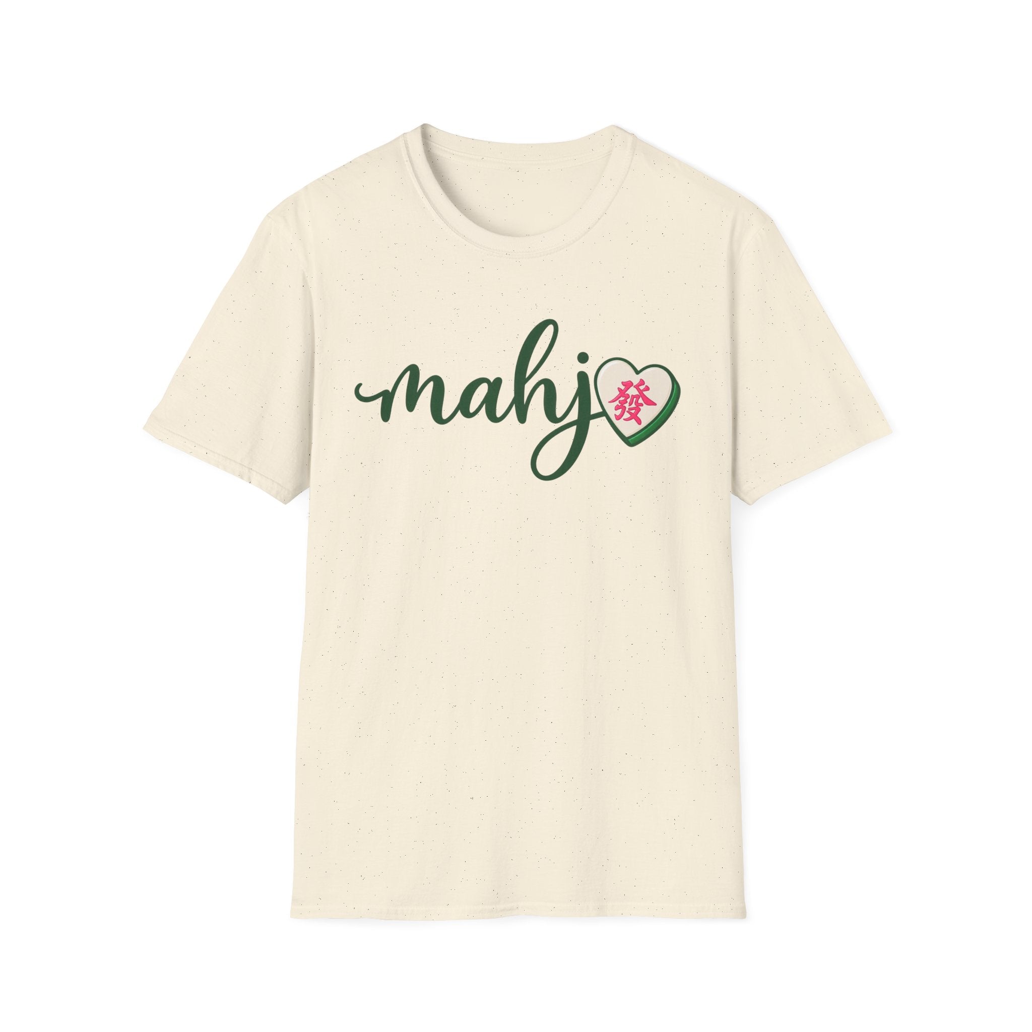 Mahj Green Script T-Shirt