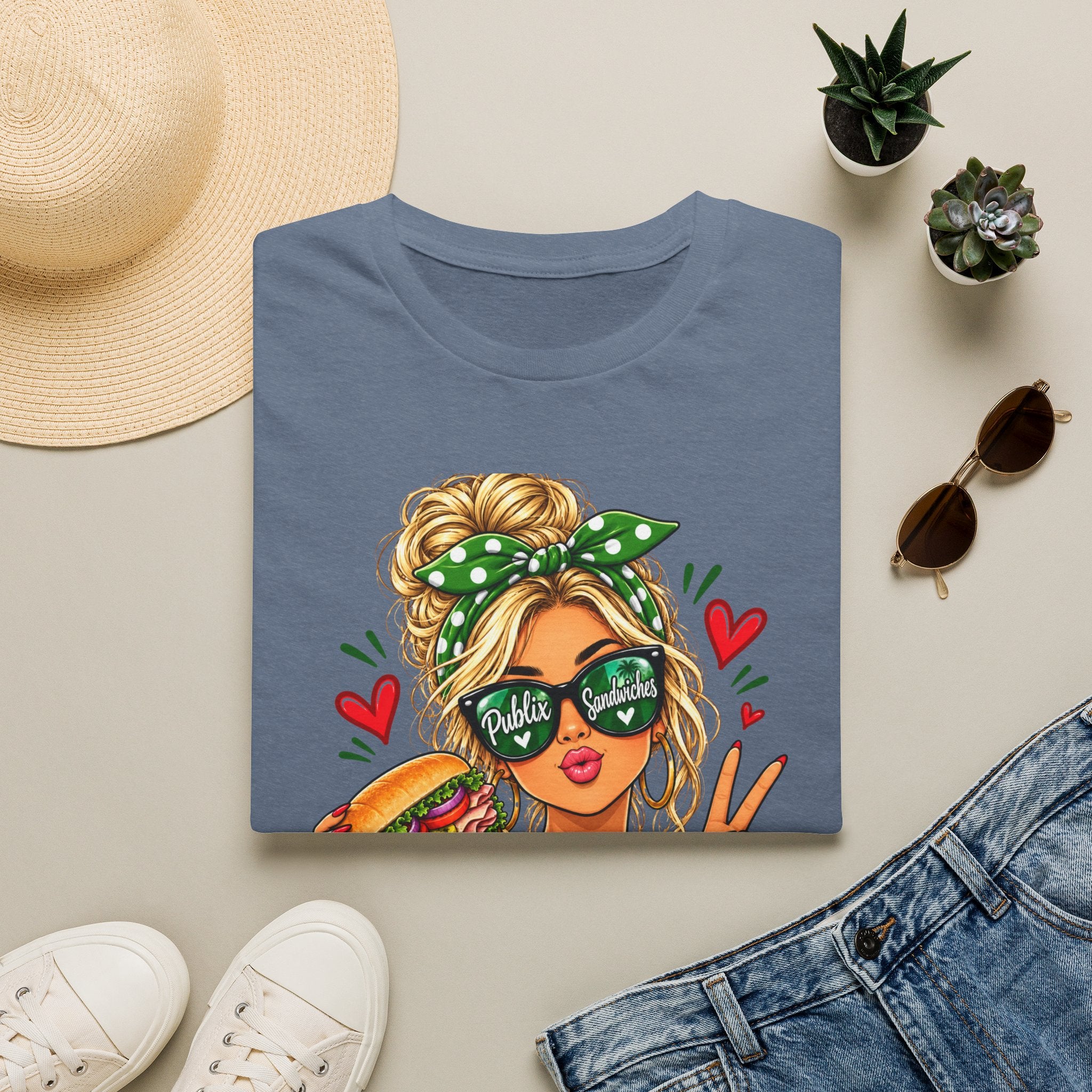 Publix Sandwiches Influencer Girl (Black Hair) T-Shirt