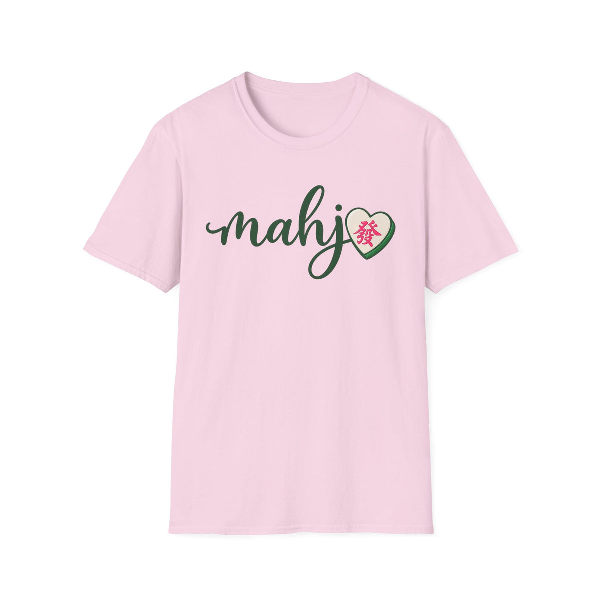 Mahj Green Script T-Shirt