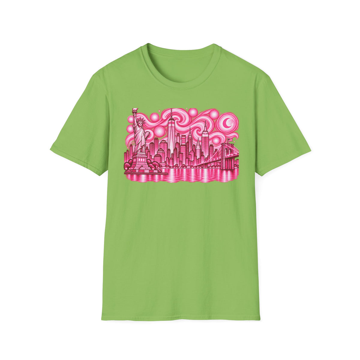 Pink New York City Skyline T-Shirt