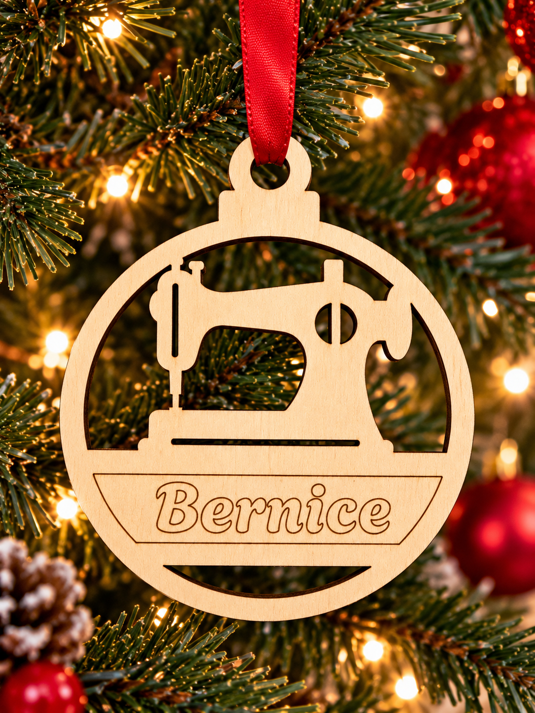 Sewing Machine Ornament (Personalize)