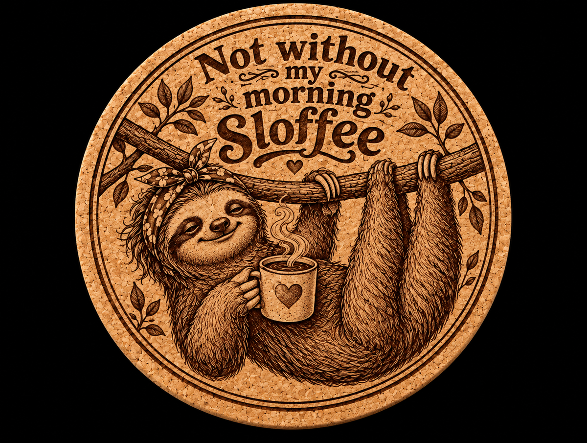 Not Without My Morning Sloffee Coaster