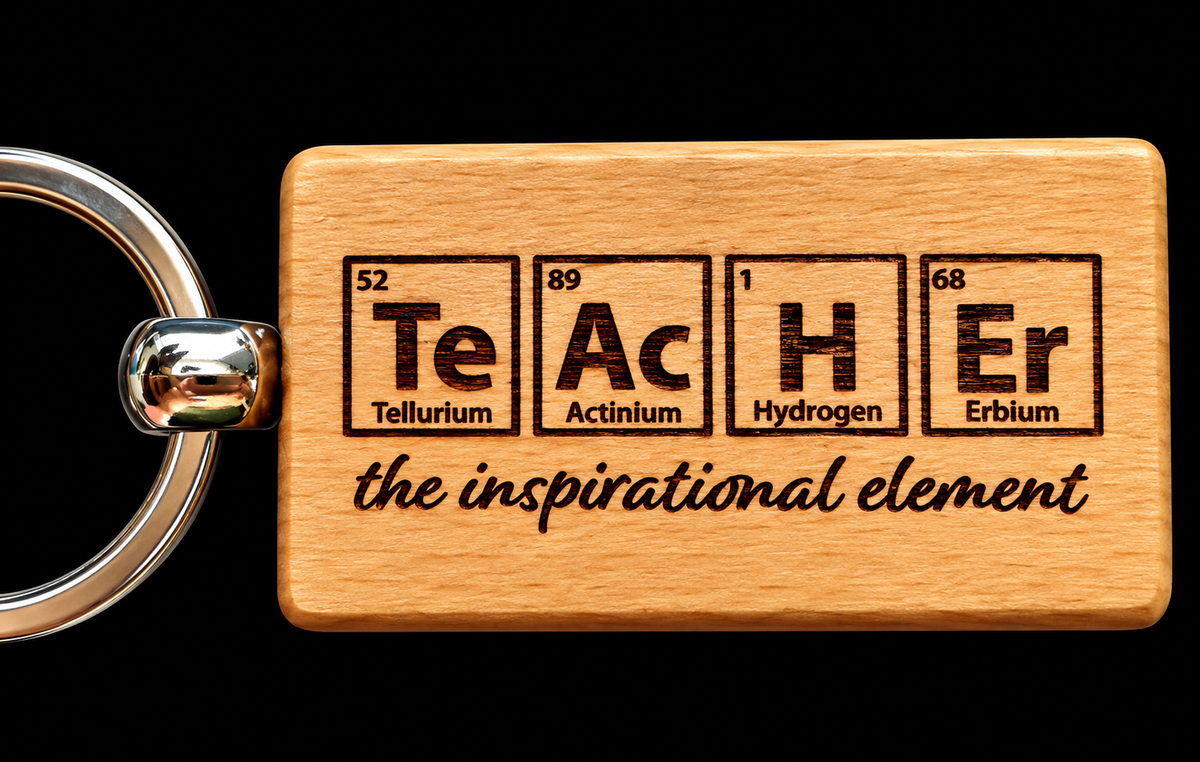 TEACHER the Inspirational Element Keychain