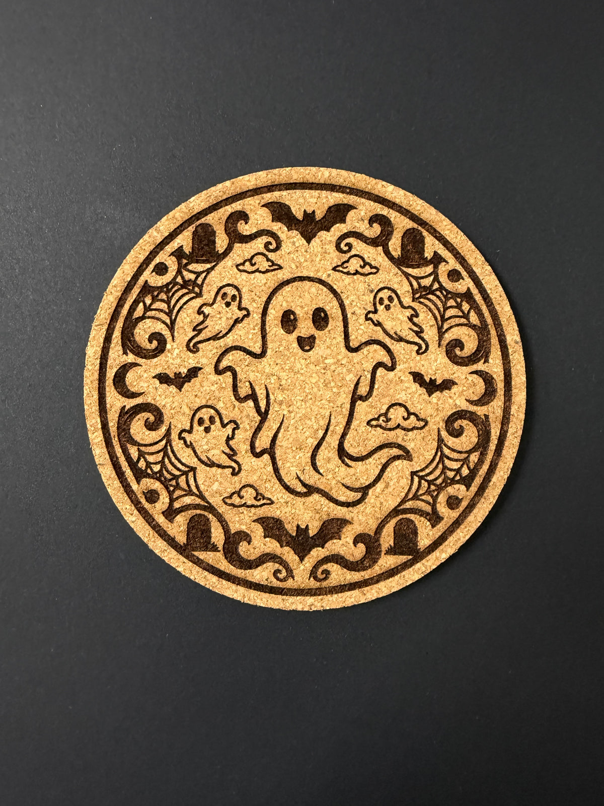Ghost Cork Coaster