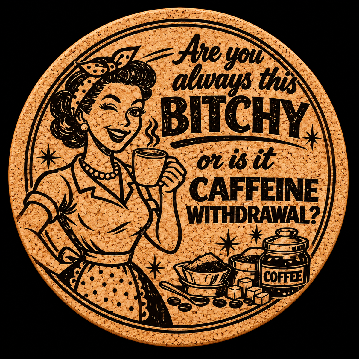 Retro Pinup Girl Coaster