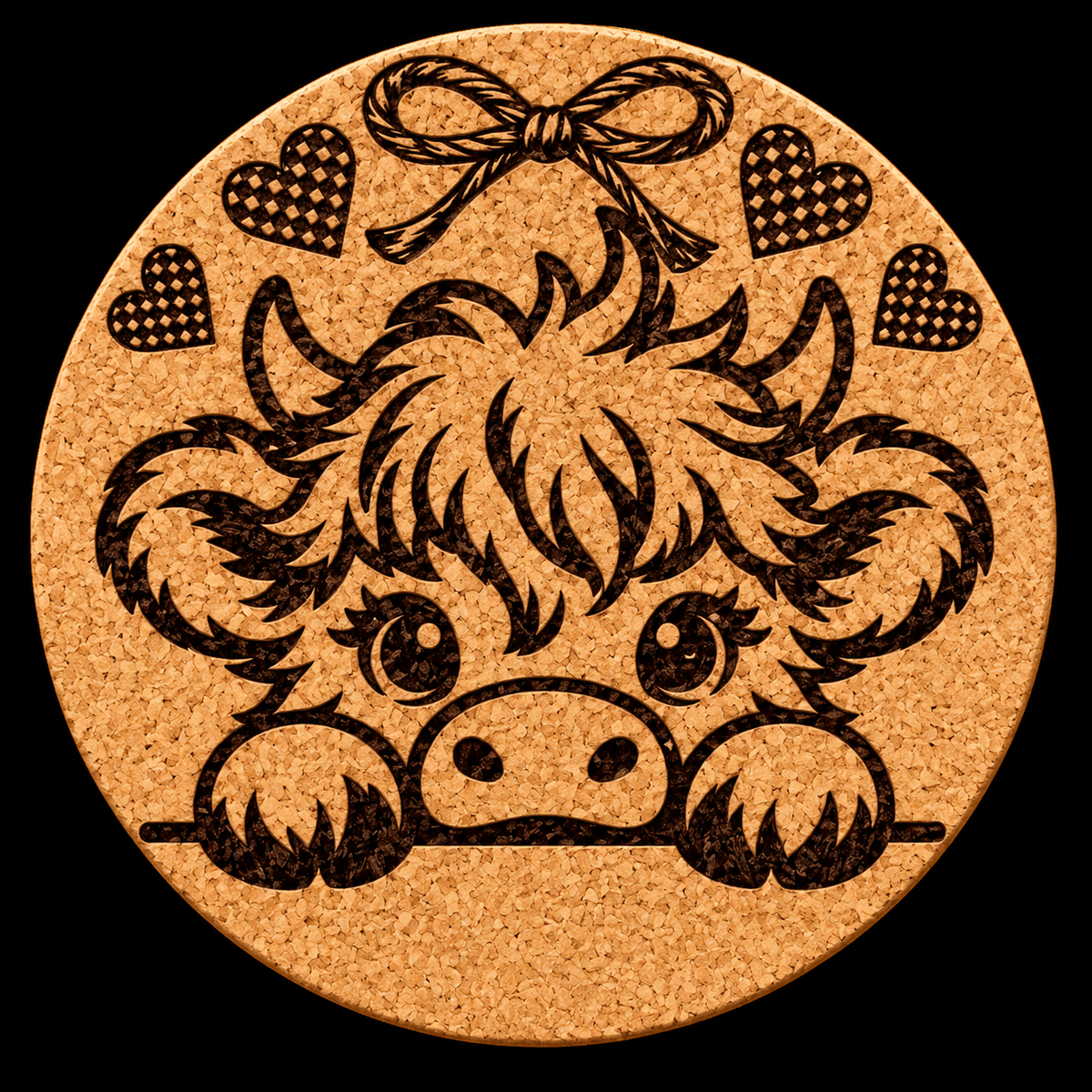 Cute Highland Cow Coaster