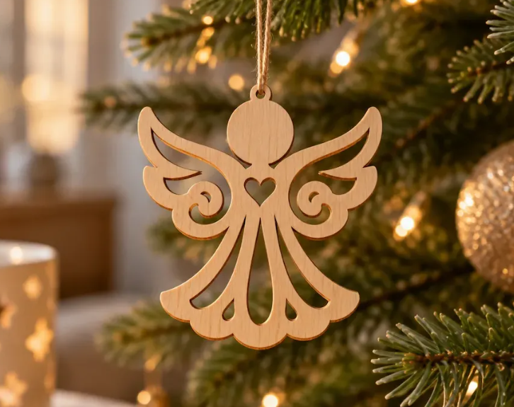 Angel Wooden Ornament