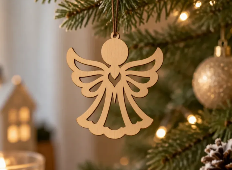 Angel II Wooden Ornament